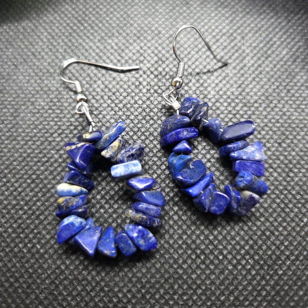 Sodalite Blue Stone Dangle Earrings ☠️3 For $20 Item